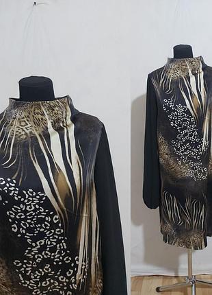 Платье  под горло из шелка  с обьемными рукавами guess by marciano