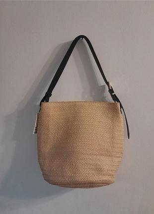 Сумка плетена соломка середнього розміру  h&m