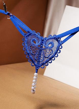 Трусики с жемчужинами стринги 8140