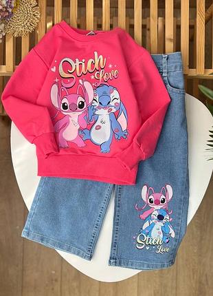 Восхитительный модный костюм 
▪️свитшот двунитка и джинсы