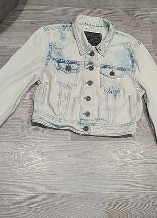 Zara женская джинсовая куртка пиджак рм
