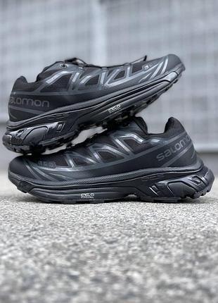 Кросівки чоловічі літні salomon xt-6 lab black 41-45 текстиль спортивні
