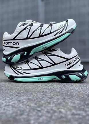 Кросівки чоловічі демісезонні salomon xt-6 white&black 40-45 текстиль осінь