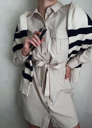 Котонова бежева сукня h&m