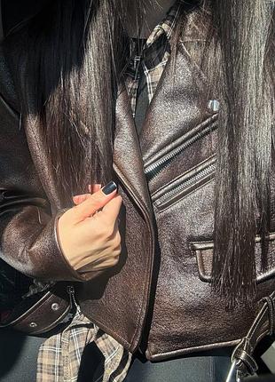 Качественная косуха с пропиской в шоколадном цвете