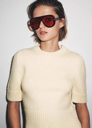 Трикотажный джемпер с короткими рукавами