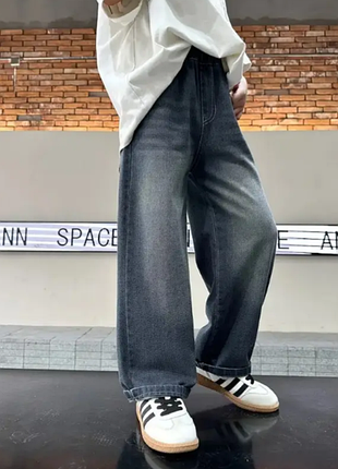 Джинсы прямые пояс на резинке для мальчика подростка 270825мо