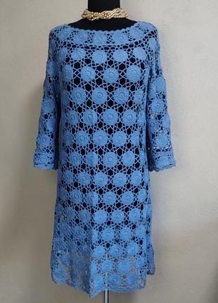 Платье вязаное крючком сеточно качество 👍