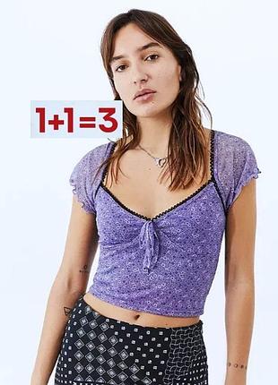 1+1=3 🎁 сетчатый топ футболка от urban outfitters