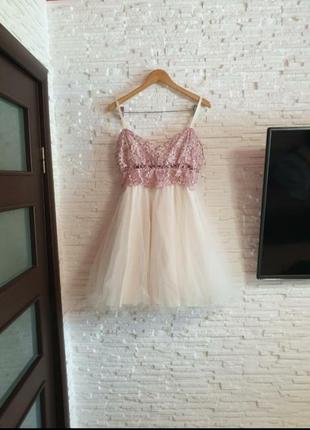 Красиве нарядне зефірне плаття кружево фатін jones + jones