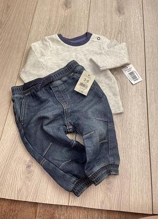 Новий набір джинси кофта 3-6 міс