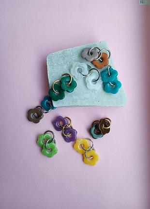 Серьги цветочки