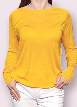 Яскравий жіночий лонгслів zara в’язаний джемпер трикотажний светр s m