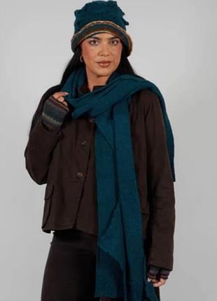 Оригинал большой длинный шарф зубчатый авангард япония шерсть панда бохо букле тонкая нить рисунок