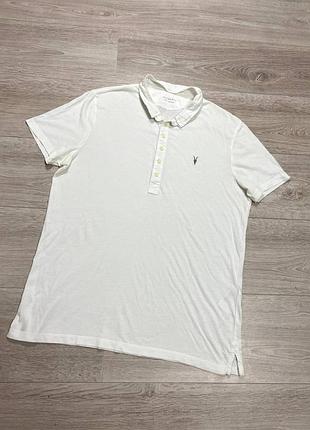 Біле чоловіче поло allsaints футболка