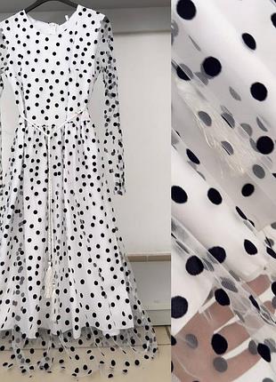 Красива сукня в горошок🤍