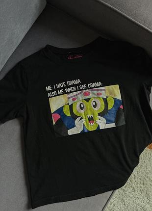 Чорний топ футболка