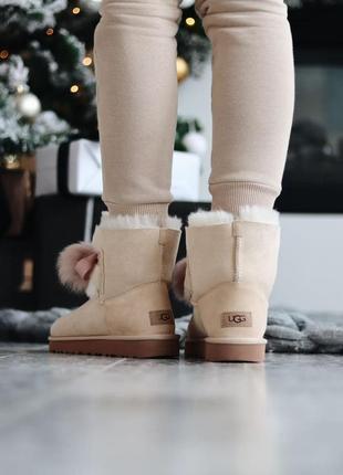 Ugg classic pom pom oil yellow🆕 шикарные женские угги 🆕 купить наложенный платёж3 фото