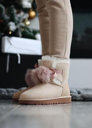 Ugg classic pom pom oil yellow🆕 шикарні жіночі уггі 🆕 купити накладений платіж