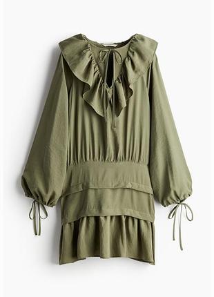 Платье с волами и завязками h&amp;m