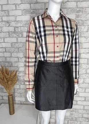 Спідниця з розрізом з натуральної шкіри , юбка натуральная кожа