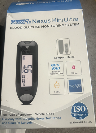 Система мониторинга уровня глюкозы в крови glucorx nexus mini ultra