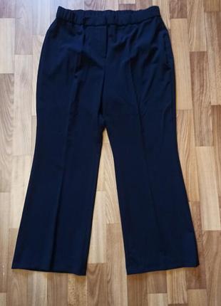 Синие классические эластичные брюки со стрелкой 16 размер