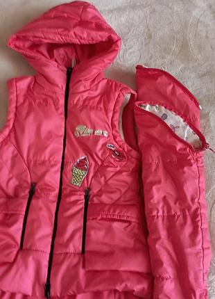 Куртка для девочки два в одном