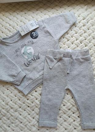 Теплый костюмчик для младенцев 0-3 месяцев