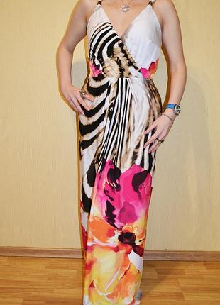 Роскошное длинное платье в пол с абстрактным принтом kaleidoscope
