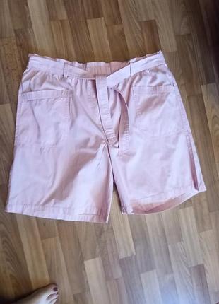 Шорты пристально розового цвета 22 размер хлопка талия на резинке