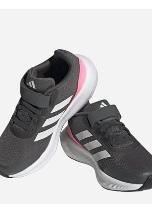 Підліткові кросівки для дівчинки adidas runfalcon 3.0 el k hp5873 38 темно-сірі кросівки в сіточку кросівки на липучках для дівчики 34р