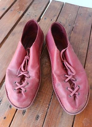 Кожаные туфли летние 24,5см