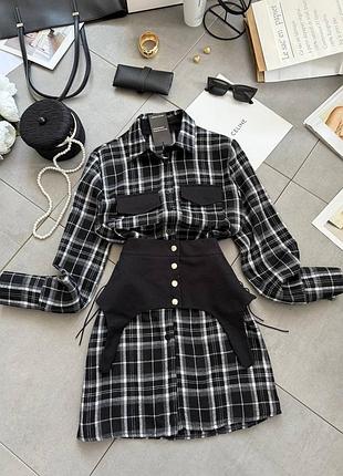 Удлиненная рубашка +баска