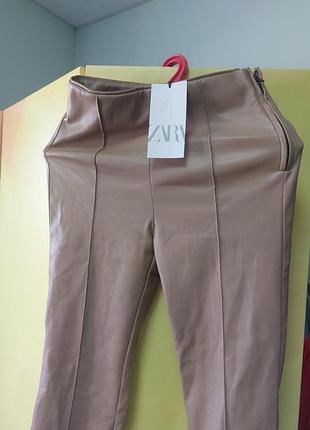 Шкіряні штани лосини zara