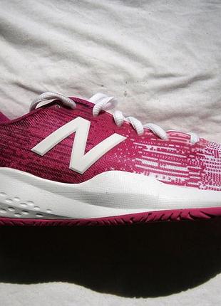 Кроссовки для тенниса new balance kc996wp3 (junior) white/pink оригинал новые р.37,37.5,38.5