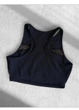 Топ спортивный с сеточкой черный женский размер l f&amp;f active