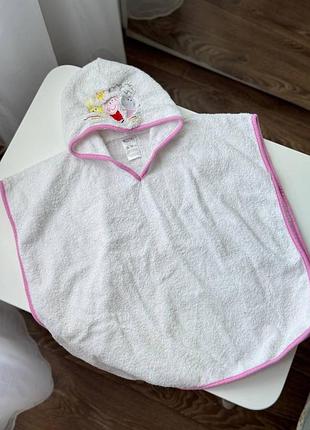 Детский полотенцесушитель с капюшоном свинка пепа размер на +- рочек стан идеальной