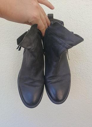 Ботинки, ботинки женские черные кожаные