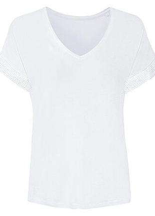 Женская футболка из вискозы с кружевом esmara германия, р. м