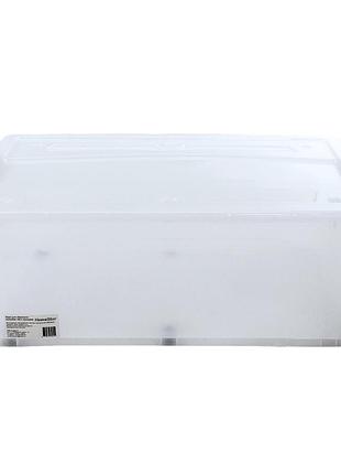 Ящик для зберігання homestar прозорий з коліщатками 100 л