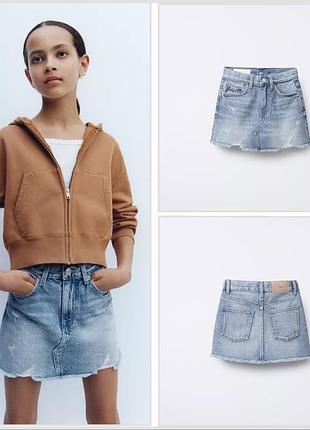 Zara джинсовая юбочка 152.156