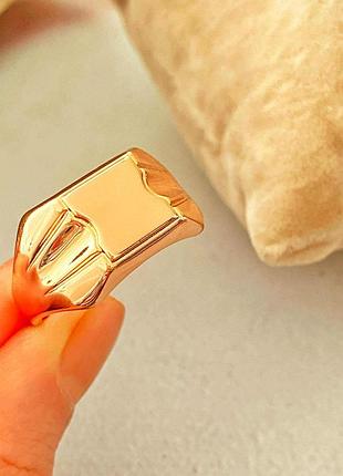 Позолочена чоловіча печатка р.23, кільце, позолота