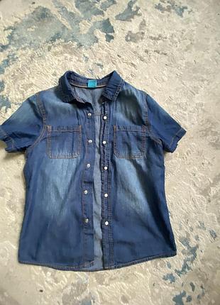 Сорочка для хлопчика 134 р (8-9р.)гарна якість, короткий рукав