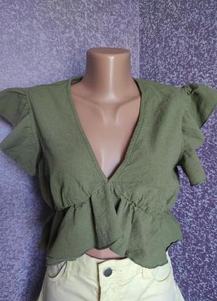 Топ блузка хаки