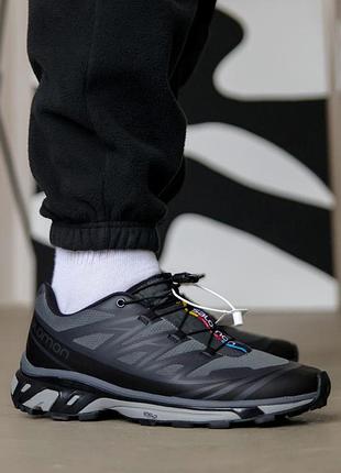 👟 кросівки    salomon xt-6 advanced black grey     / наложка bs👟