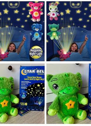 Казковмй нічник проектор мʼяка іграшка дракончик