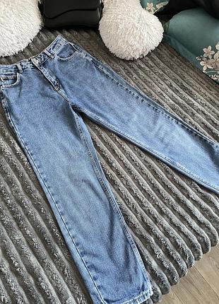 Джинси жіночі reserved, mom ,синього кольору, висока посадка, 100% cotton ,