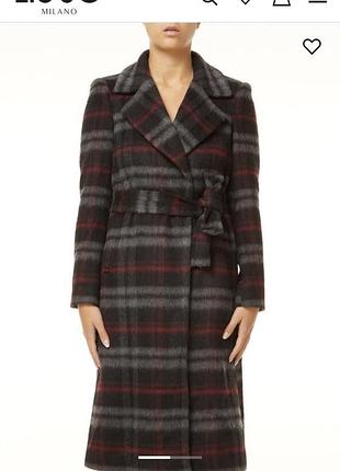 Клетчатое итальянское пальто на запах liu jo
