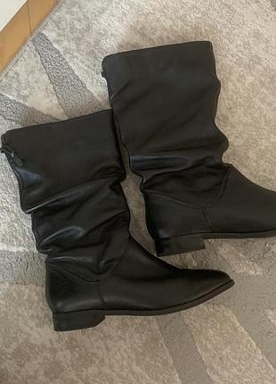 Полусапожки  напівчобітки чобітки із зібраною халявою сапожки